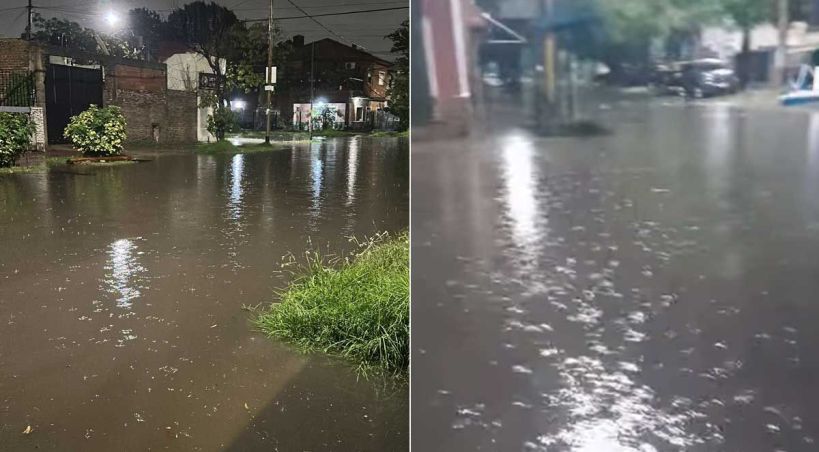 Fuerte temporal en el AMBA dejó calles anegadas y barrios inundados 